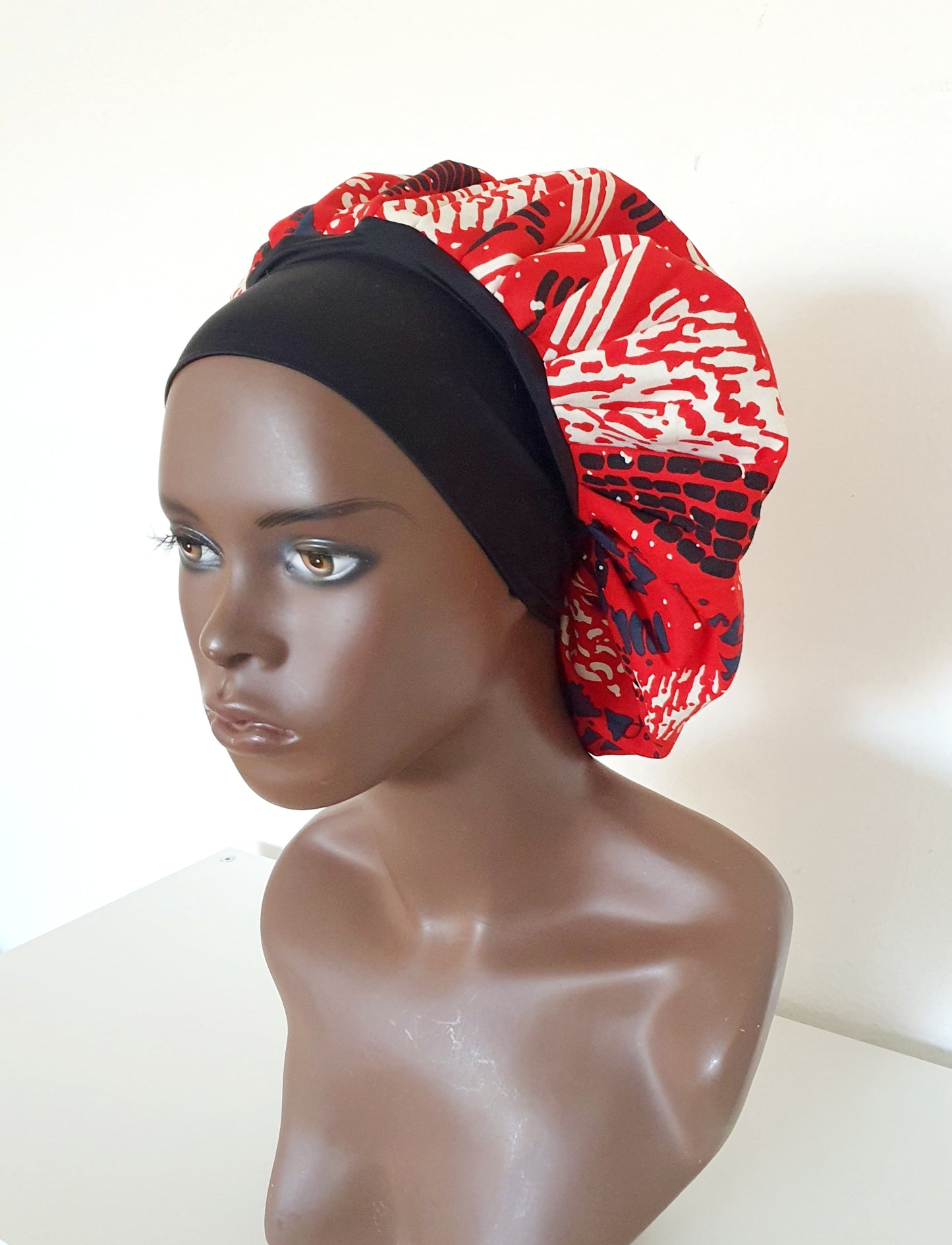 Bonnet turban rouge